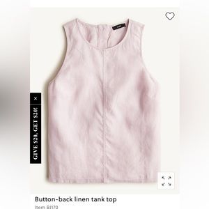 Button back linen tank top
